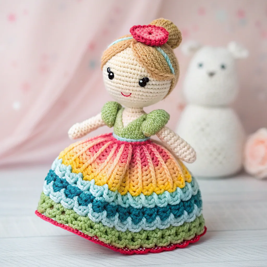 Knitted Doll with Dress